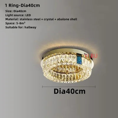 plafonnier led rond design nordique en acier inoxydable 	 modèle