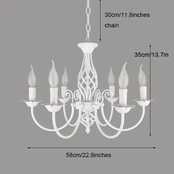 Lustre au Style européen à bougies moderne LED