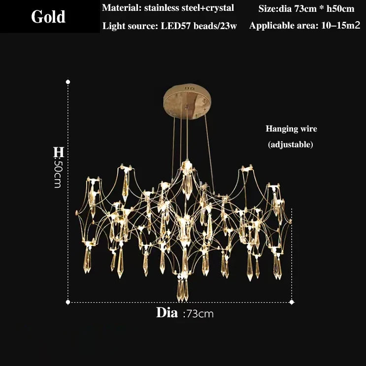 lustre en cristal moderne pour un décor intérieur élégant