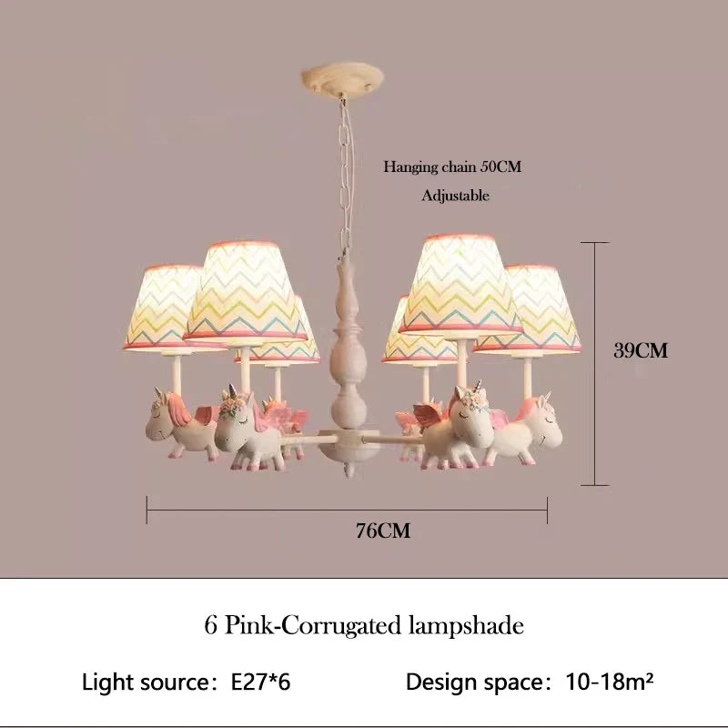 lustre enfant LED rotatif style nordique romantique et chaleureux