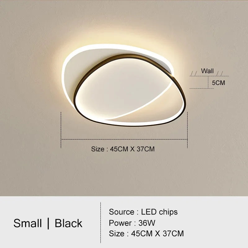 lustre led moderne simple décoration maison tondi