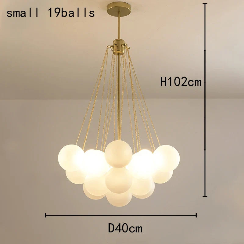 lustre boule de verre moderne led suspension nordique suspendu