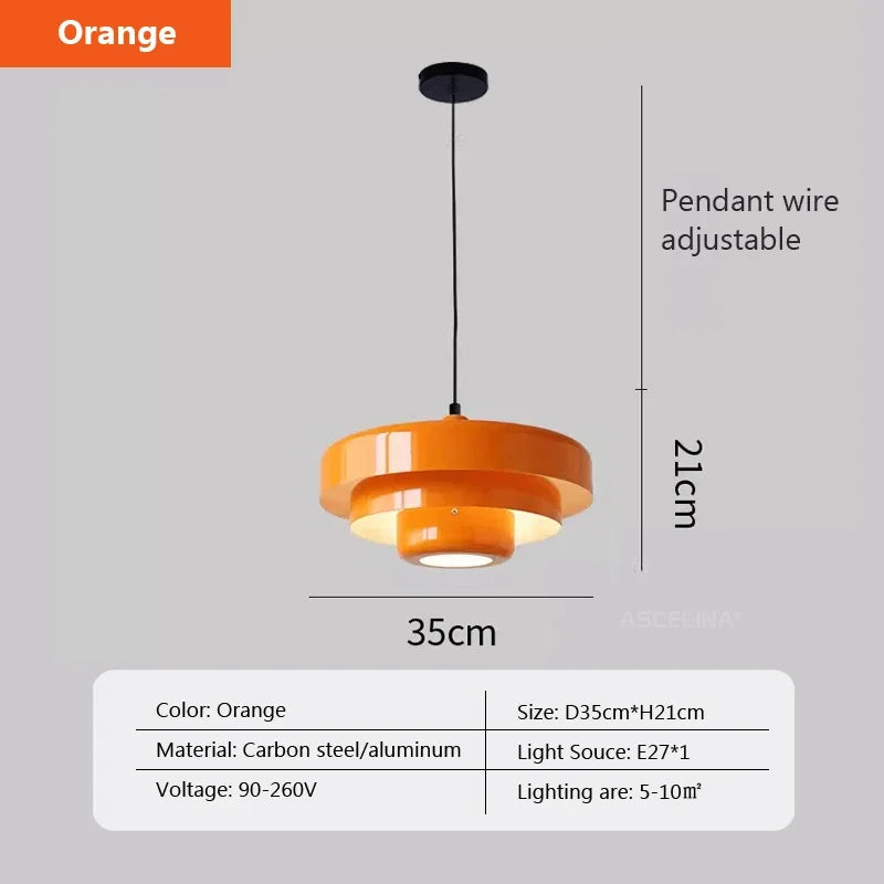 suspension led macaron en acier au carbone aluminium illuminations