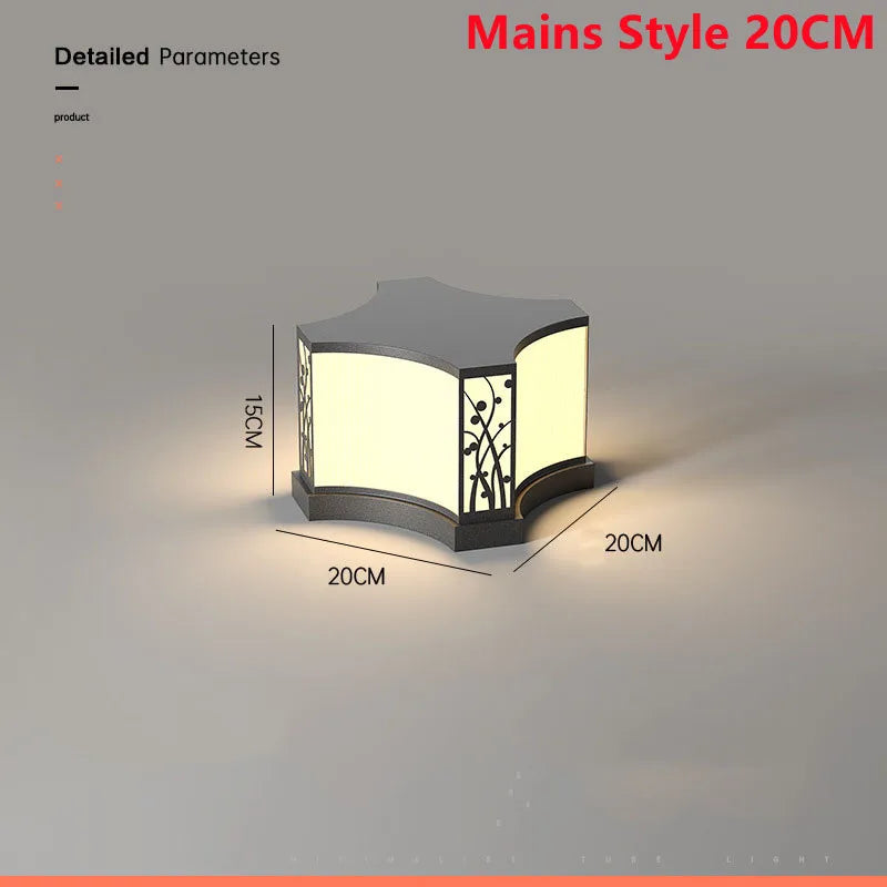 lampe solaire extérieure led en acier inoxydable pour jardin et clôture