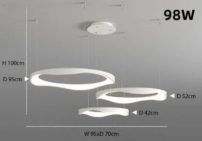 lustre circulaire à led design nordique moderne et créatif