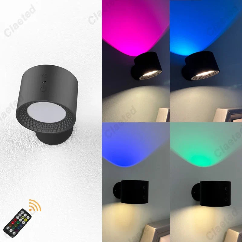 Tactile et télécommande intérieure sans fil Applique murale rechargeable alimenté par batterie LED appliques murales sans fil avec chargement USB