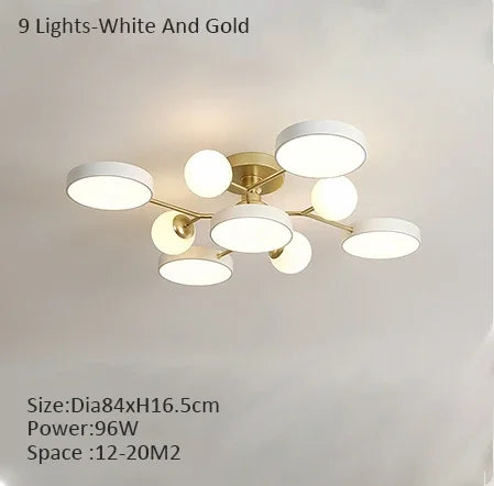 lustre led créatif pour éclairage intérieur moderne