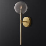 applique murale nordique en boule de verre transparent style rétro américain