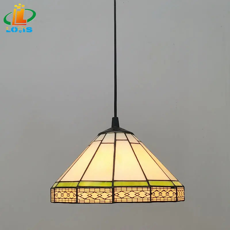 lustre en vitrail style tiffany pour éclairage décoratif antique