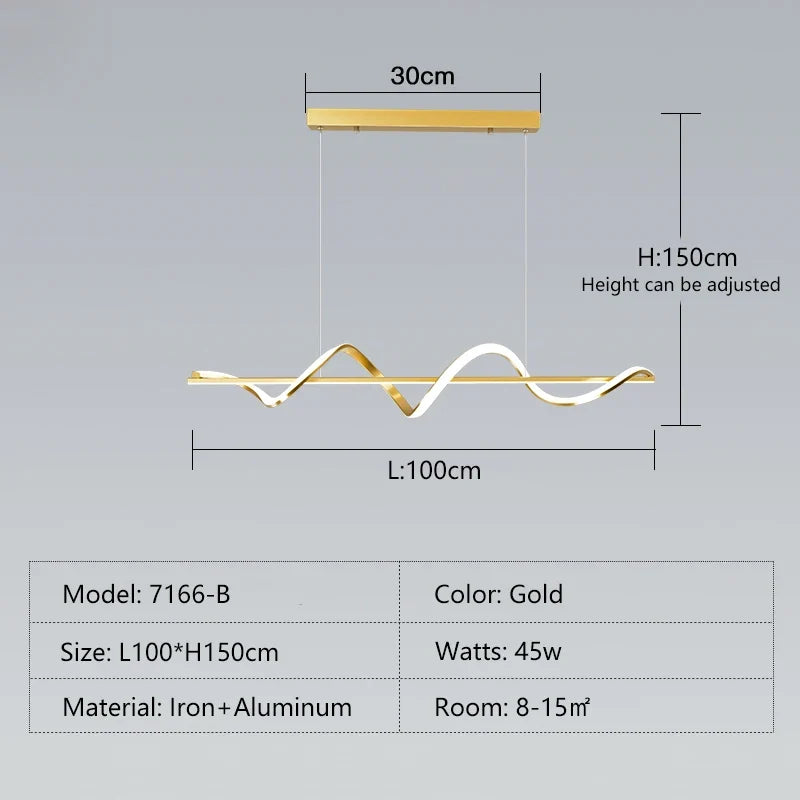 suspension moderne à led au design minimaliste élégant