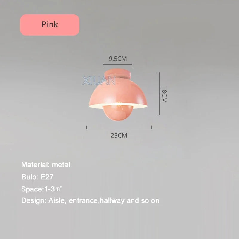 plafonnier led semi-circulaire moderne pour allée balcon escalier