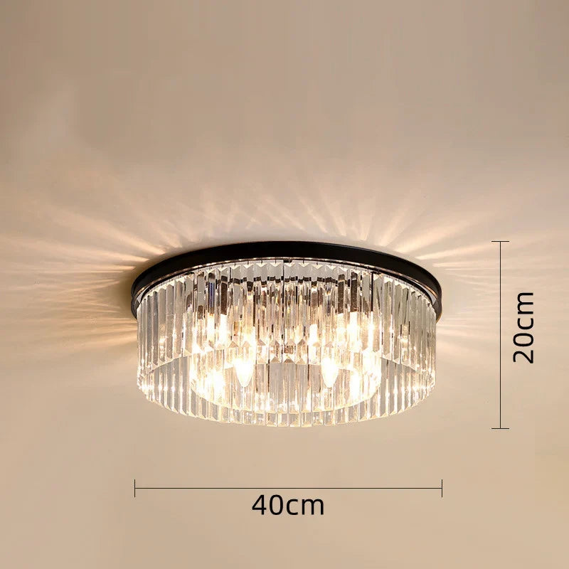 plafonnier en cristal de luxe métal minimaliste pour intérieur
