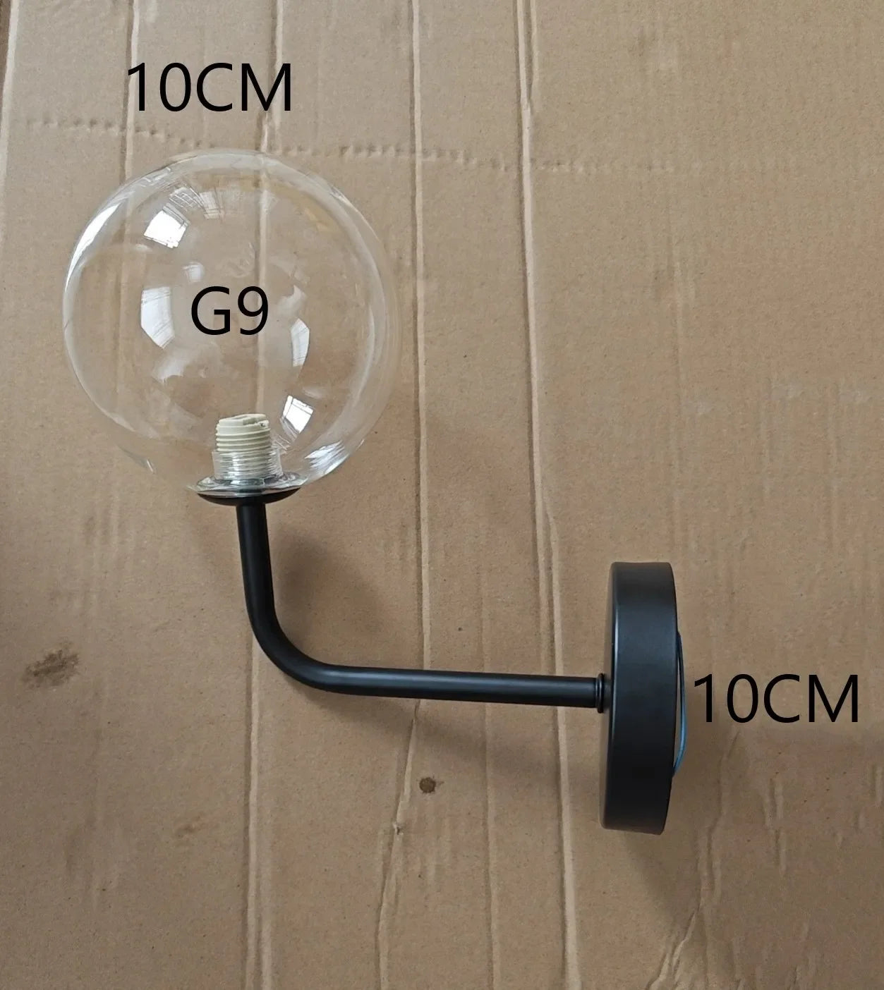 applique murale led vintage post-moderne boule de verre nordique