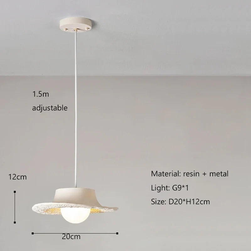 suspension led style wabi sabi nordique simple pour restaurant