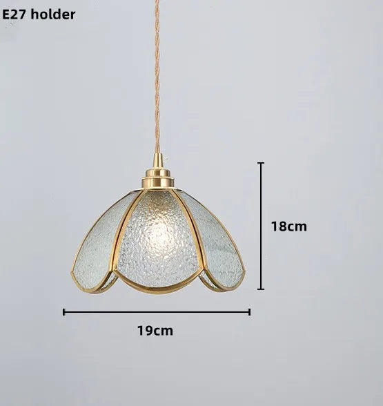 suspension nordique en verre teinté et cuivre élégant