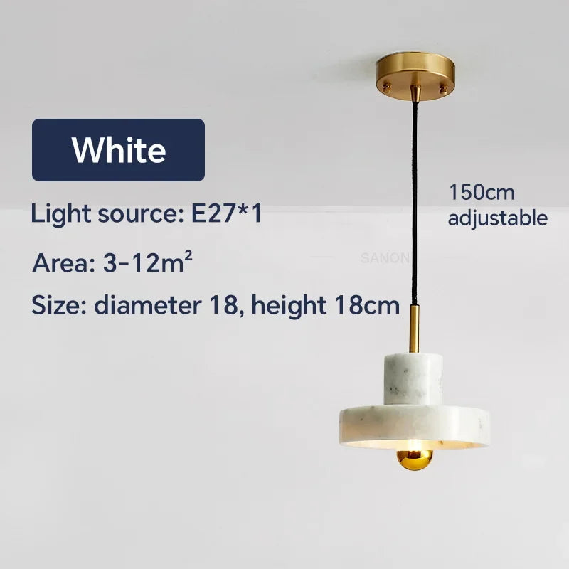 suspension nordique en marbre et cuivre design moderne