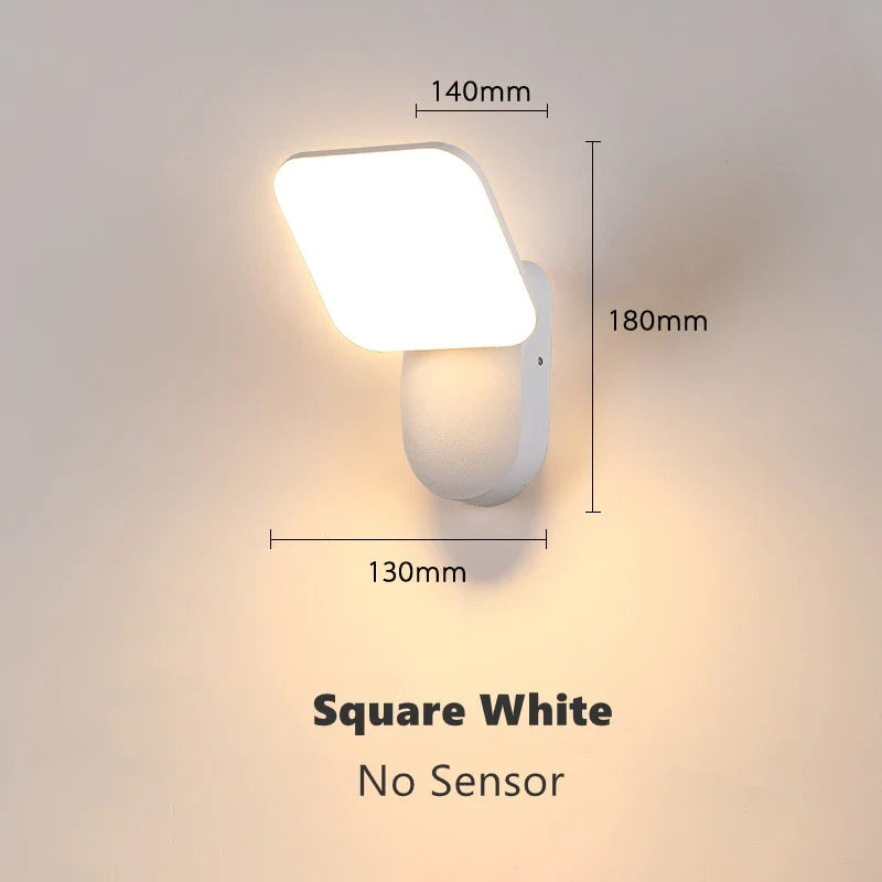 applique murale extérieure led avec capteur de mouvement étanche décorative