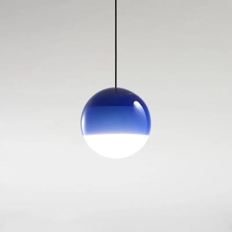 lustre suspension led moderne en verre dégradé pour intérieur