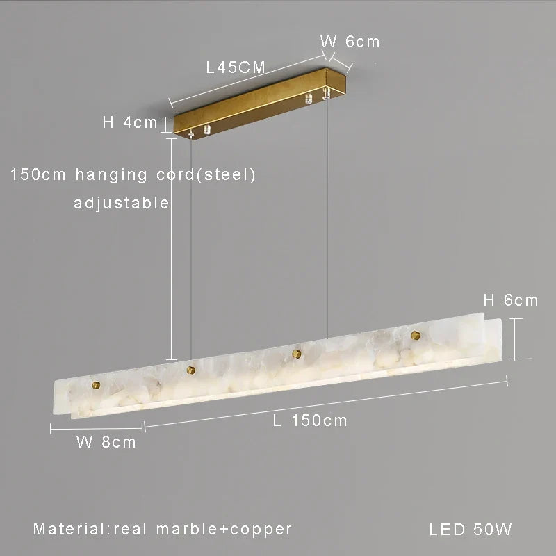 lustre moderne en marbre noir pour décoration intérieure élégante