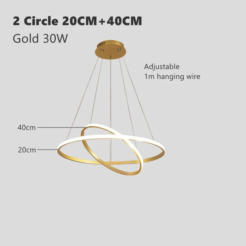 lustre moderne design cercle suspendu pour intérieur élégant