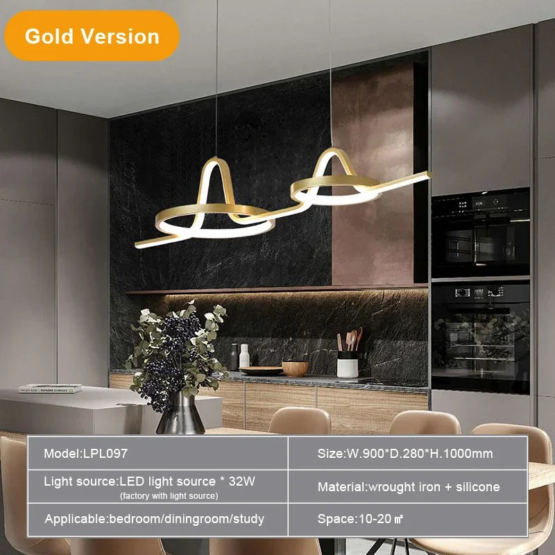 suspension led nordique pour restaurant et bureau