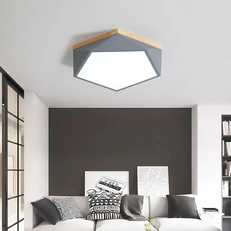 plafonniers led géométriques simples et modernes pour éclairage