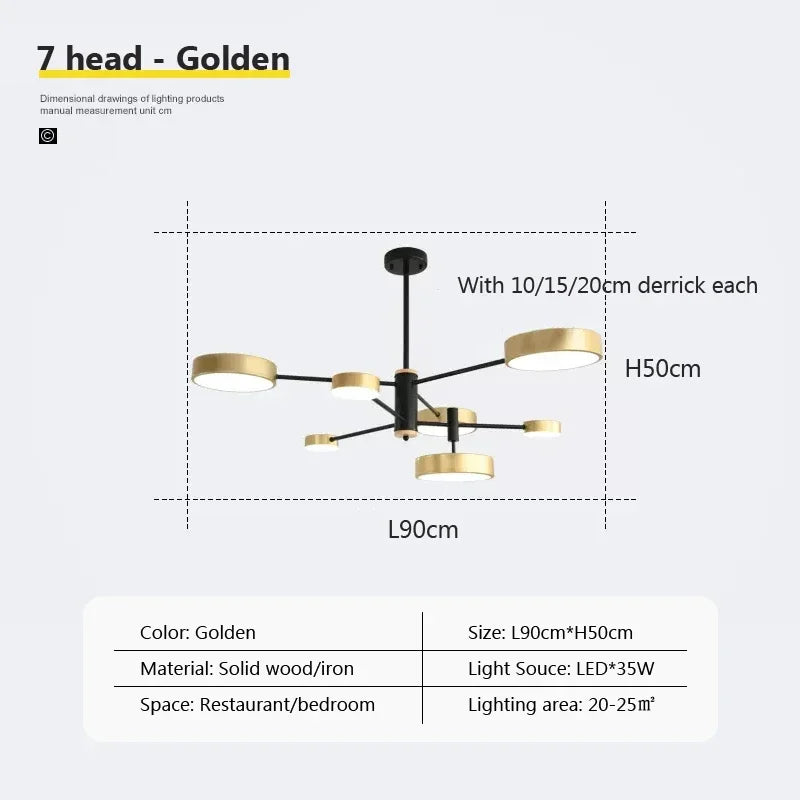 lustre à led nordique pour décoration intérieure moderne