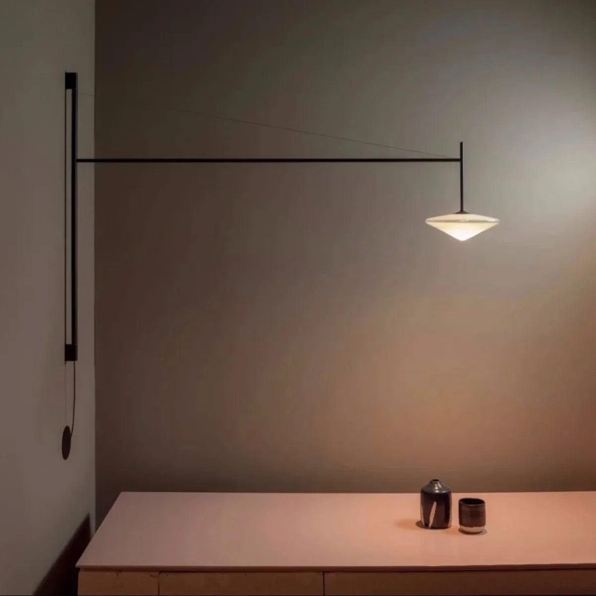 applique murale led nordique avec long bras à bascule