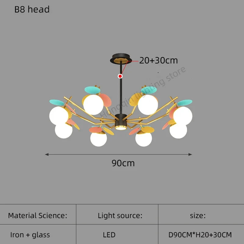 lustre à led moderne pour décoration de chambre d'enfant