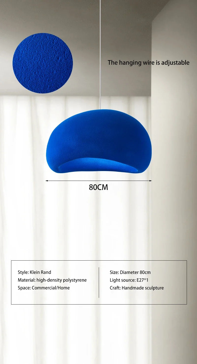 Suspension en polystyrène colorée aux formes arrondies design