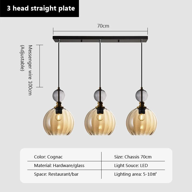 suspension bonbon verre luminaire déco maison