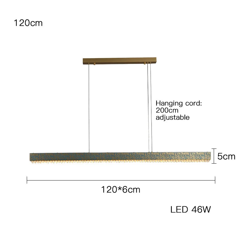 lustre en cristal cuivre postmoderne avec led dimmable