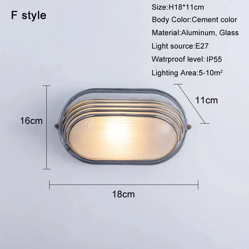 applique murale led rétro imperméable en aluminium idéale pour extérieur et intérieur