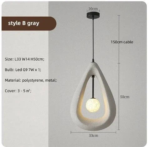 lustre led japonais créatif pour décoration intérieure artistique