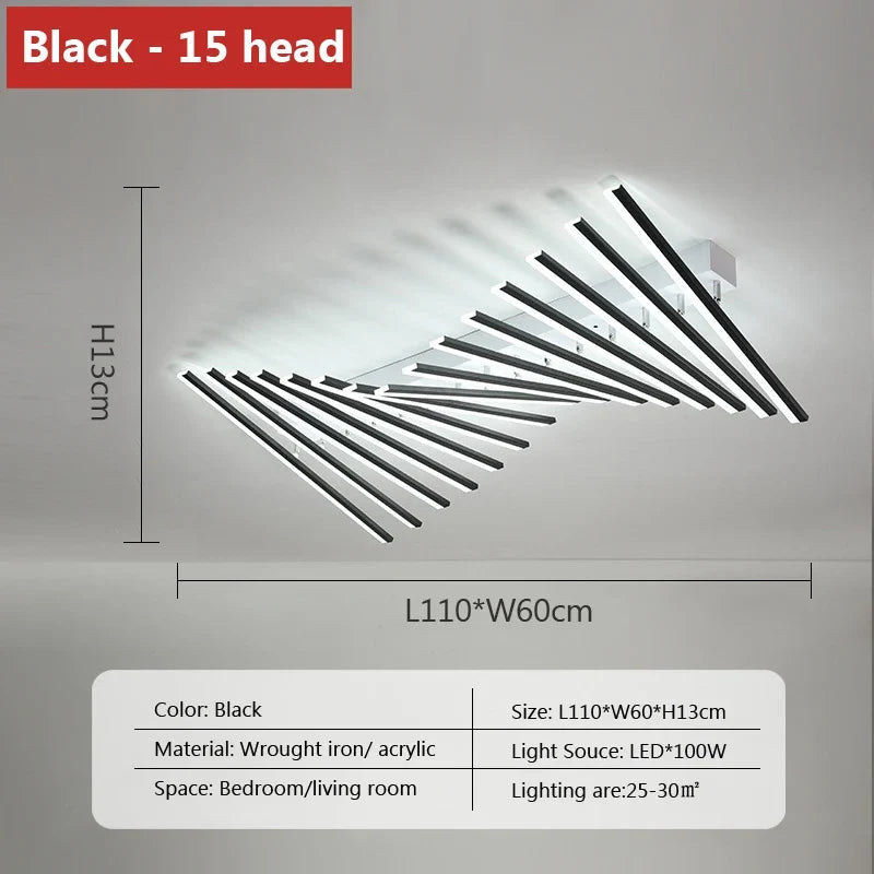 lustre moderne à leds pour décoration intérieure créative