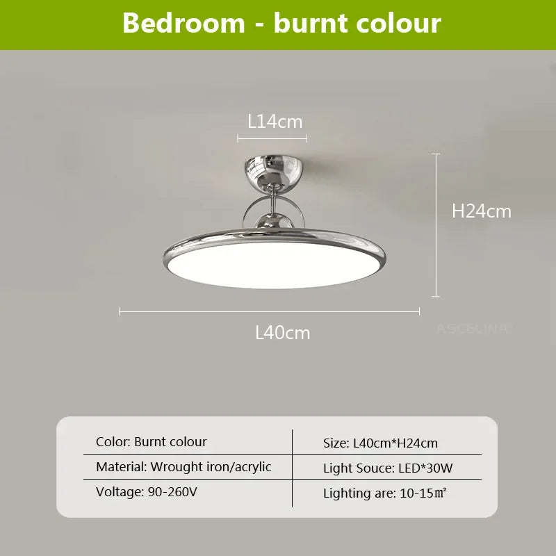 plafonnier led nordique en fer avec soucoupe volante luminaire décoratif d'intérieur