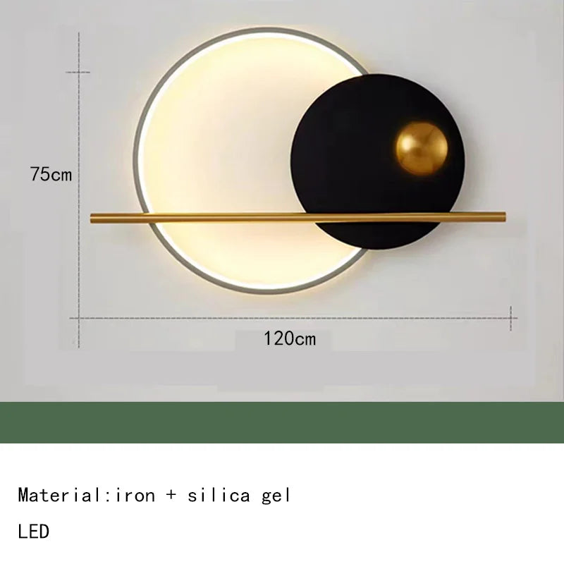 applique murale led minimaliste avec anneau pour restaurant
