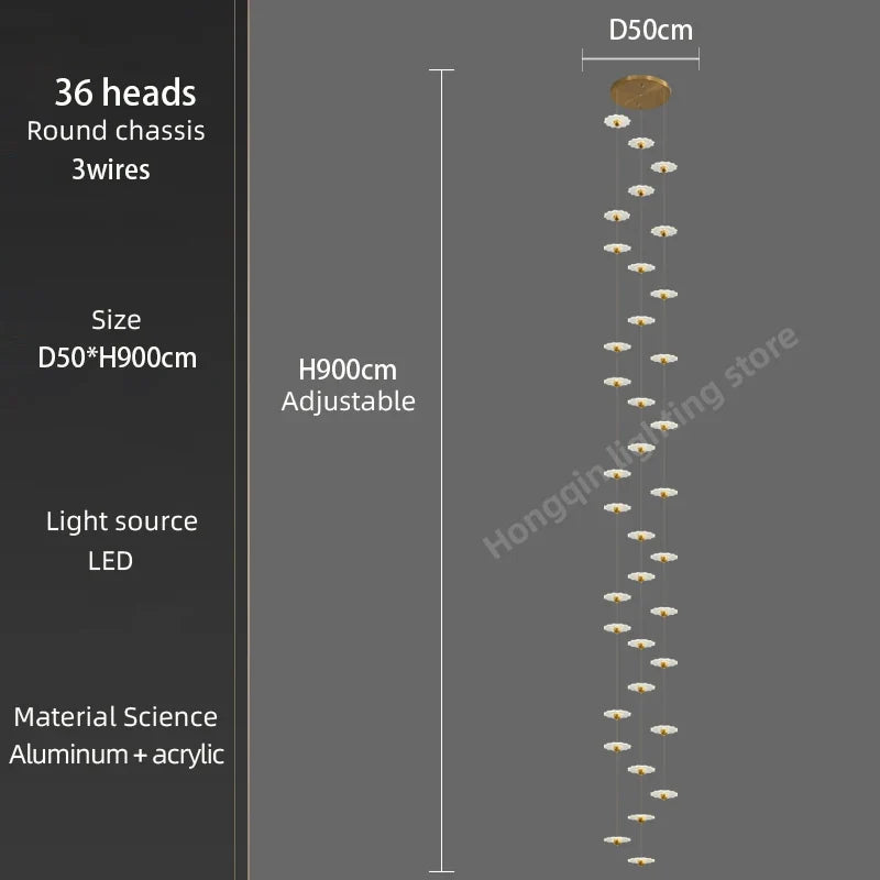 lustre moderne à led pour espaces intérieurs élégants et contemporains