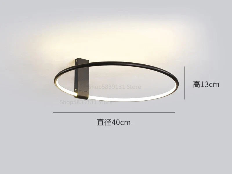 plafonnier circulaire moderne à led avec rotation créative à 360 degrés
