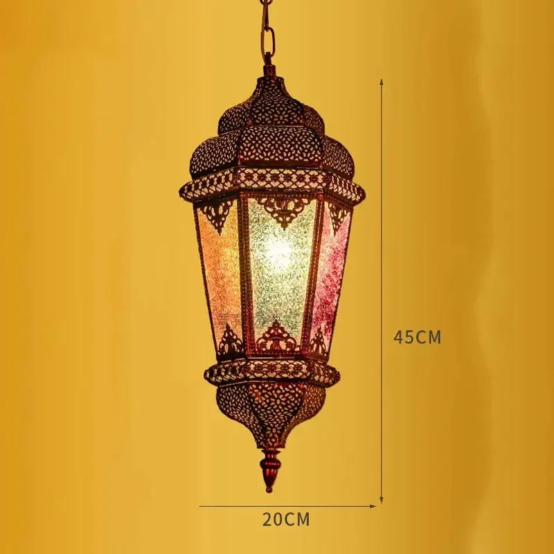 lustre suspendu asiatique décoratif pour intérieur bohème