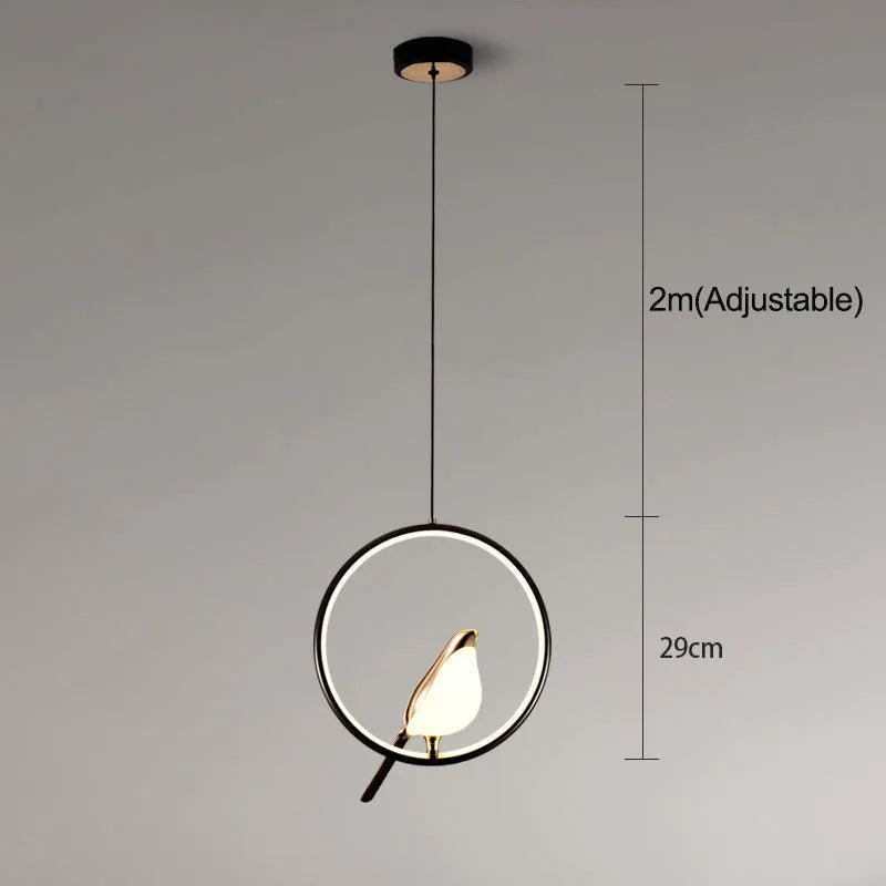 Nordique créatif pie suspension lumières lumière de luxe postmoderne personnalité suspension lampe étude chambre chevet Led lustre