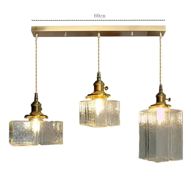 suspension rétro en verre lampe à led créative pour éclairage vintage