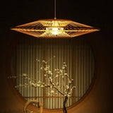 Lustre en bambou style rétro pour décoration intérieure