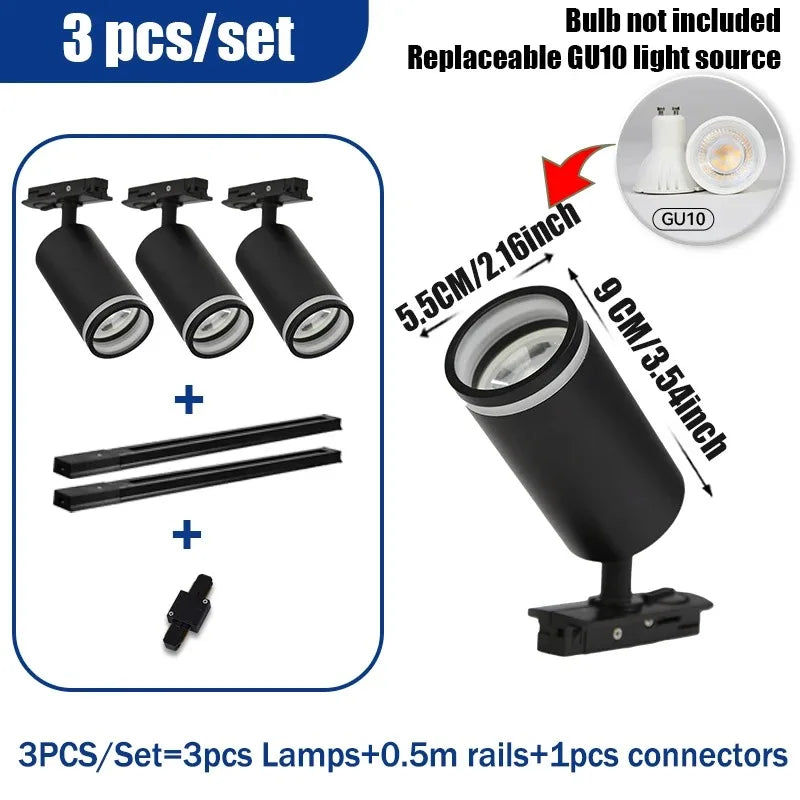 spot led décoratif pour rail de magasin intérieur