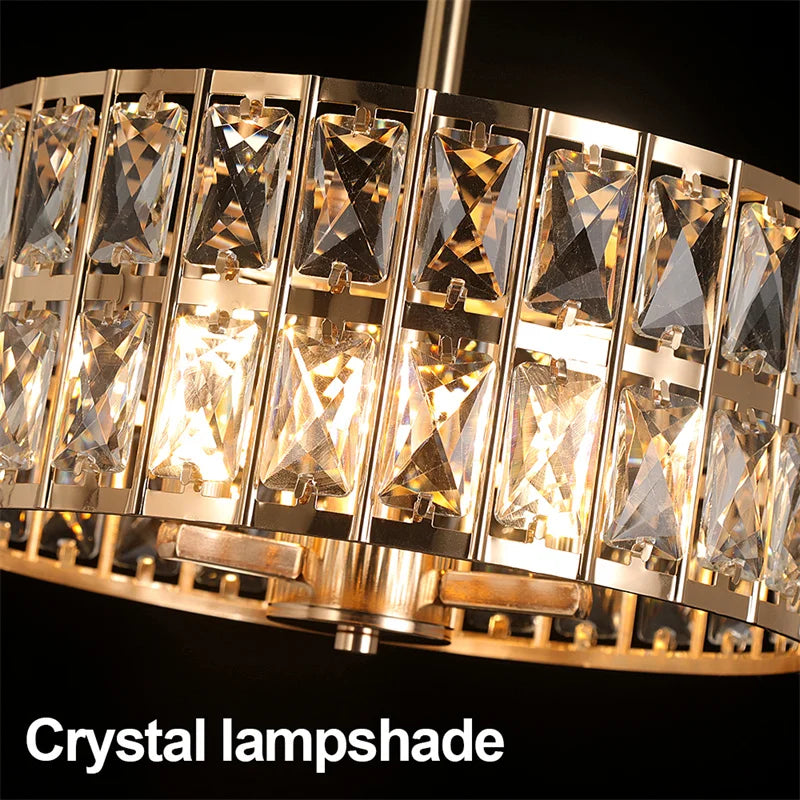 lustre de luxe en cristal suspendu pour décoration maison