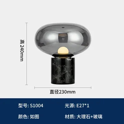 Minimalist Marble Decoration Desk Lamp Glass Desk Light for Bedroom