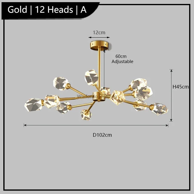 lustre de luxe 	 en cristal éclairage postmoderne winfordo wf-xd011