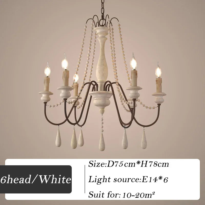 lustre en bois rétro pour décoration intérieure élégante