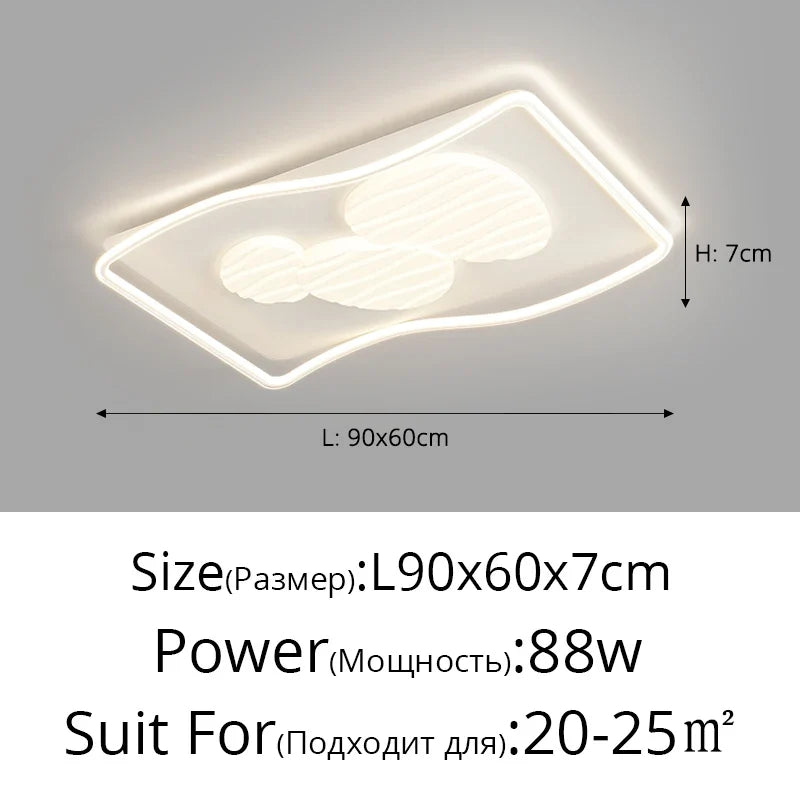 plafonnier moderne rectangulaire pour éclairage intérieur et extérieur