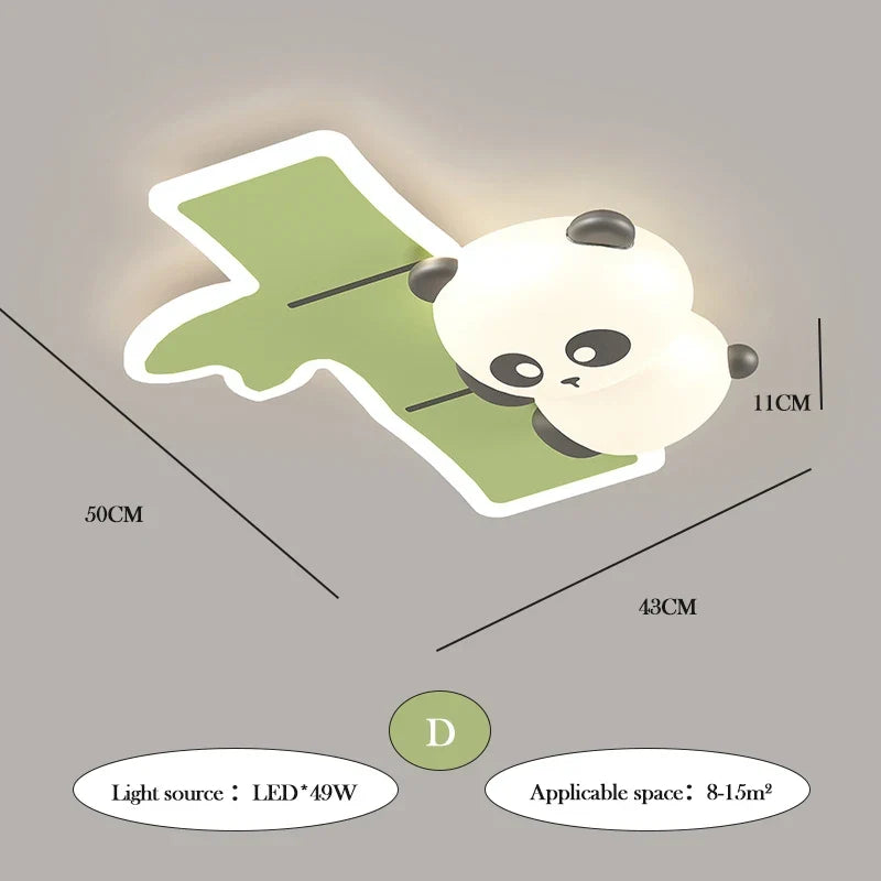 plafonnier panda mignon pour chambre d'enfant moderne minimaliste